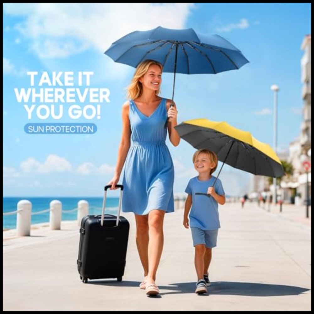 Windproof Travel Umbrella Automatic Open Close Co… - image 7